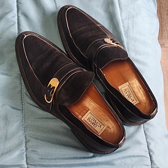VINTAGE 1990’s GIANNI VERSACE DESIGNER MEDUSA LOAFERS - Picture 7 of 13